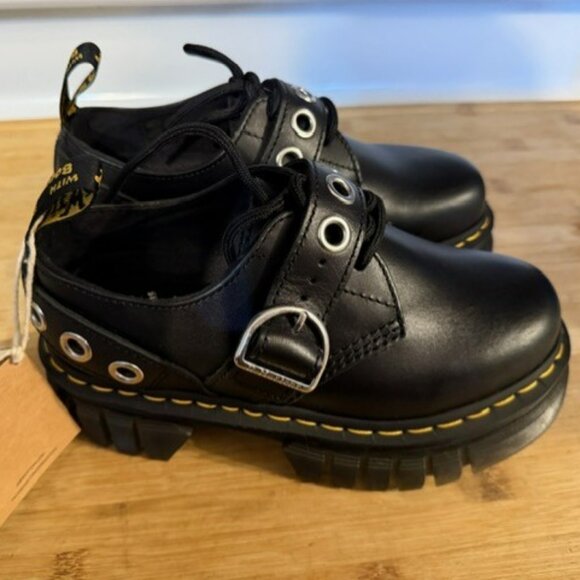 Audrick Hardware Leather Platform Oxford Shoes in Black - RARE - Picture 6 of 16